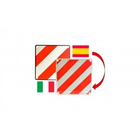 Aluminium warning sign 2-in-1 Italy / Spain