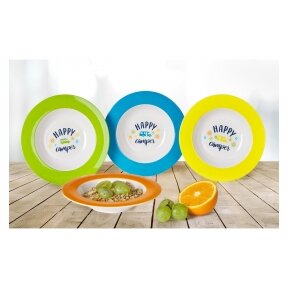 Berger Happy Camper melamine soup plate set 4 pcs.