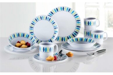 Berger Aqua Melamine stalo reikmenų rinkinys, 16 vnt.