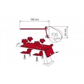 Fiamma brackets for F35 Pro awning roof-mounting