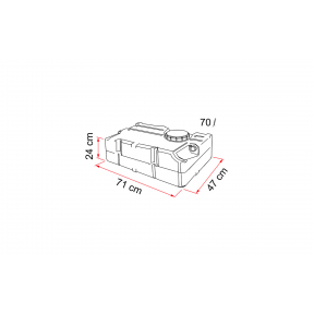 Fiamma Tank 70 fresh water tank 65 liters