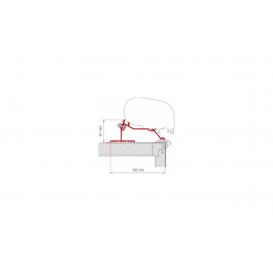 Fiamma Adapter Caravan Roof 400 CM suitable for F80 F65