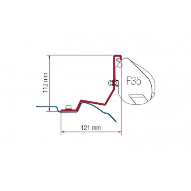 Fiamma brackets for F35 Pro awning roof-mounting 43