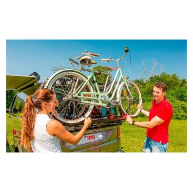 Fiamma Carry Bike bicycle carrier for VW T5 T6 with tailgate