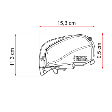 Fiamma F80S roof awning black 57