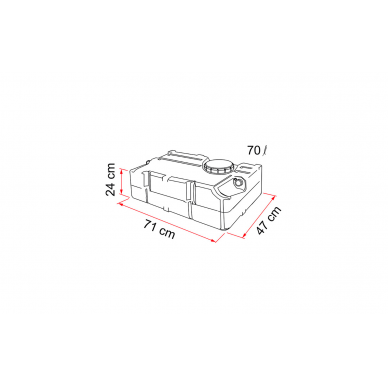 Fiamma Tank 70 fresh water tank 65 liters