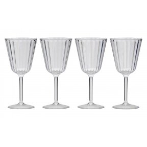 Flamefield Royal Plastic Wine Glasses 280 ml Set of 4