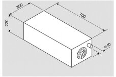 Fusion gėlo vandens bakas 43 l EV 905