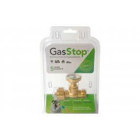 GasStop emergency shut-off valve for propane gas cylinders