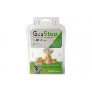 GasStop emergency shut-off valve for propane gas cylinders 1