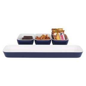 Gimex bistro tray with 3 snack bowls