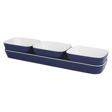 Gimex bistro tray with 3 snack bowls 2