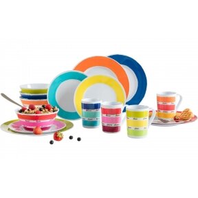 Melamine set colours 16 pcs