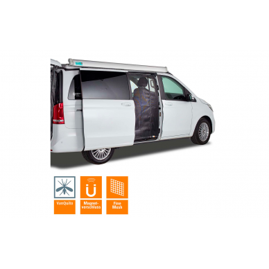 Mosquito net VanQuito MB V-Class 2014/ Vito/Marco Polo with magnet zipper sliding door 2