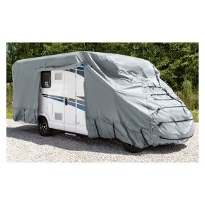 Partially integrated caravan protective cover