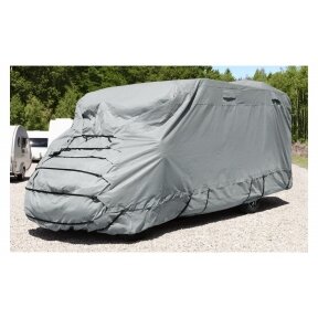 Partially integrated caravan protective cover