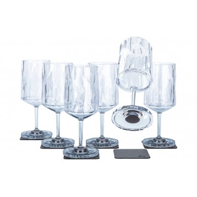 Silwy wine magnet plastic glasses 6 pieces