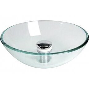 Glass sink, diameter 280mm, for mounting on countertop