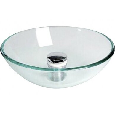 Glass sink, diameter 280mm, for mounting on countertop